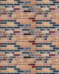 Renkli Tuğla Desenli Karton Duvar 1/50 3 Adet - Eshel