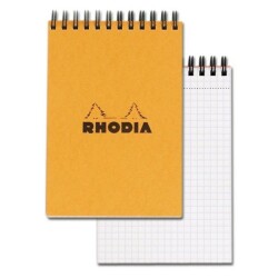 Rhodia Basic Kareli Spiralli Bloknot A6 Turuncu Kapak 105x148 mm 80 gr 80 Yaprak - 1