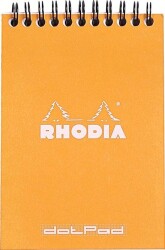 Rhodia Basic Noktalı (Dot Pad) Spiralli Bloknot A6 Turuncu Kapak 105x148 mm 80 gr 80 Yaprak - 1