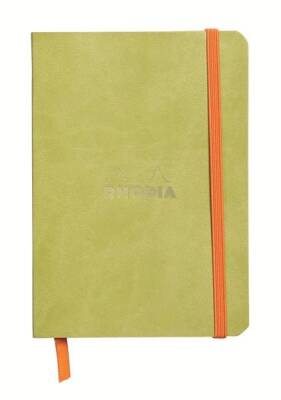 Rhodia Boutique Rodiarama Çizgili Defter A6 İtalyan Deri Yeşil Yumuşak Kapak 105x148 mm 90 gr 72 Yaprak - 1