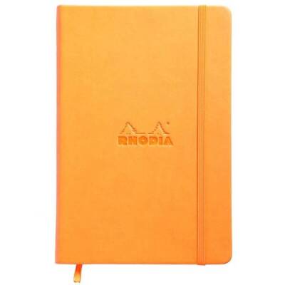 Rhodia Boutique Webnotebook Çizgili Defter İtalyan Deri Turuncu Sert Kapak 90x140 mm 90 gr 96 Yaprak 118068 - 1