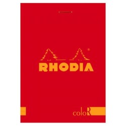 Rhodia ColoR Çizgili Bloknot Kırmızı Kapak 85x120 mm 90 gr Soft Touch Kağıt 70 Yaprak - 1