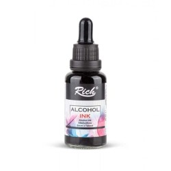 Rich Alcohol Ink Alkol Bazlı Mürekkep 30 ml SİYAH - 1