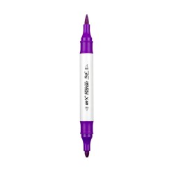 Rich Art-X Acrylic Duo Marker Çift Uçlu Su Bazlı Boyama Kalemi No:27 Eflatun - 1