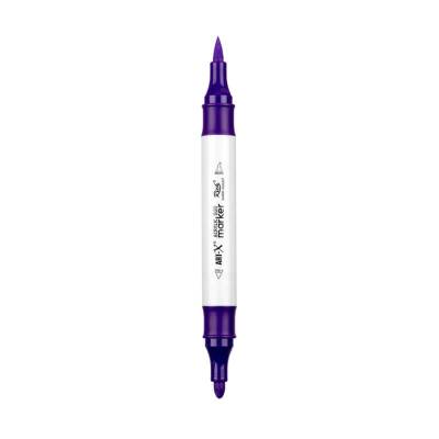 Rich Art-X Acrylic Duo Marker Çift Uçlu Su Bazlı Boyama Kalemi No:51 Mor - 1