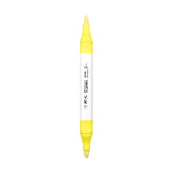 Rich Art-X Acrylic Duo Marker Çift Uçlu Su Bazlı Boyama Kalemi No:63 Neon Sarı - 1