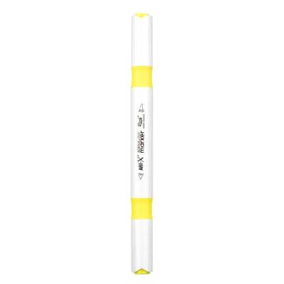 Rich Art-X Acrylic Duo Marker Çift Uçlu Su Bazlı Boyama Kalemi No:63 Neon Sarı - 2