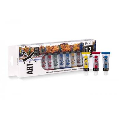 Rich Art-X Akrilik Boya 12 Renk x 12 ml Set - 1