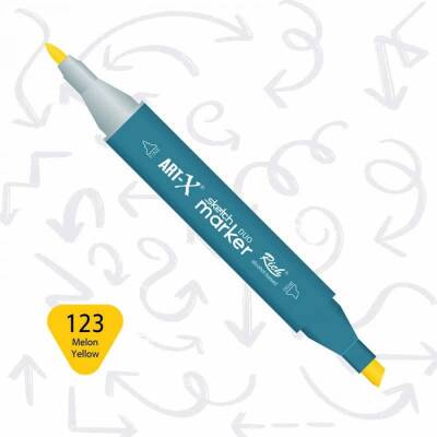 Rich Art-X Sketch Marker Duo Çift Uçlu Marker Kalem 123 Melon Yellow - 1