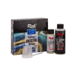 Rich Crystal Resin Transparan Şeffaf Kristal Reçine 180 cc. Set - 1