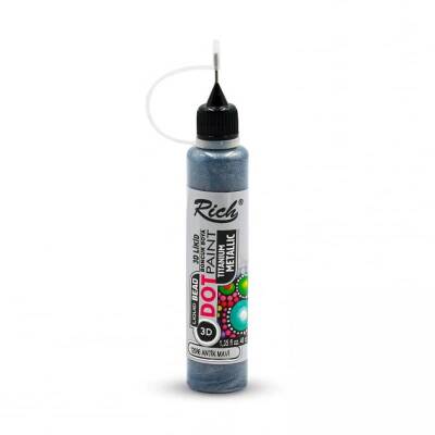Rich Dot Paint Mandala Boyutlu Boya 40 cc METALİK ANTİK MAVİ - 1