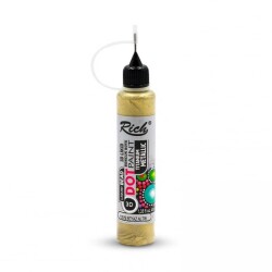 Rich Dot Paint Mandala Boyutlu Boya 40 cc METALİK BEYAZ ALTIN - 1