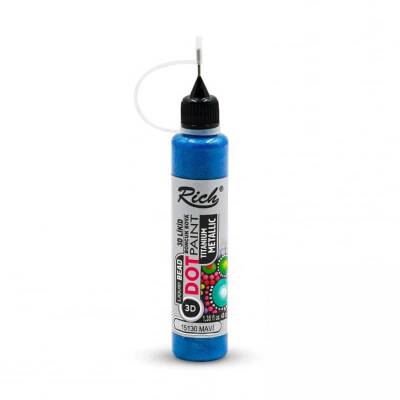 Rich Dot Paint Mandala Boyutlu Boya 40 cc METALİK MAVİ - 1