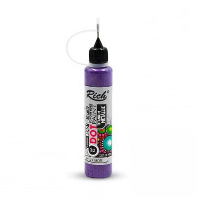 Rich Dot Paint Mandala Boyutlu Boya 40 cc METALİK MOR - 1