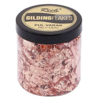 Rich Gilding Flakes Pul Varak 250 cc Rosegold - 1