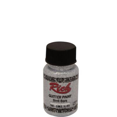 Rich Glitter Paint Simli Boya 50 cc. 9002 GÜMÜŞ - 1