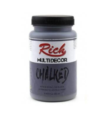 Rich Multi Decor Chalked Akrilik Boya 250 cc. 4576 İS SİYAHI - 1