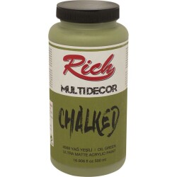 Rich Multi Decor Chalked Akrilik Boya 500 cc. 4568 YAĞ YEŞİLİ - 1