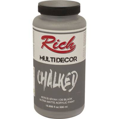 Rich Multi Decor Chalked Akrilik Boya 500 cc. 4576 İS SİYAHI - 1