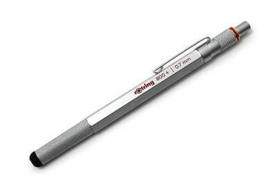 Rotring 800+ Mekanik Kurşun Kalem + Dokunmatik Ekran Kalemi 0.7 mm KROM - 1