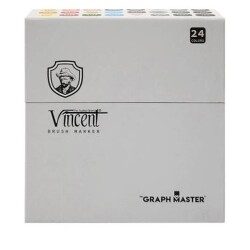 rVincent Graph Master Brush Marker Set 24 Renk - 3