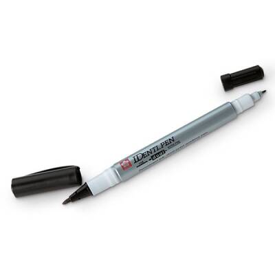 Sakura Identi Pen Çift Uçlu Permanent Marker SİYAH - 1