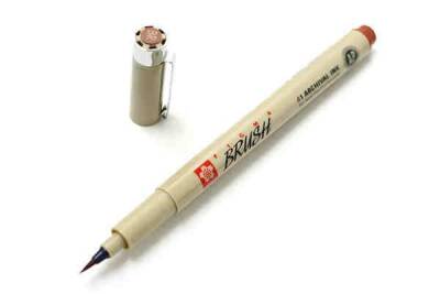 Sakura Pigma Brush Pen Fırça Uçlu Çizim Kalemi BROWN (KAHVE) - 1