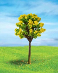 Sarı Renkli Ağaç 10 cm 2 Adet - 1
