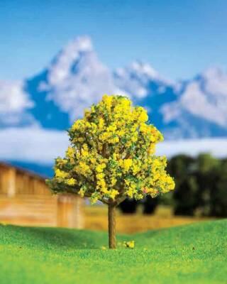 Sarı Renkli Ağaç 9 cm 2 Adet - 1