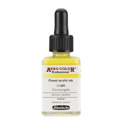 Schmincke Aero Color Akrilik Mürekkep 28 ml 201 Lemon Yellow - 1
