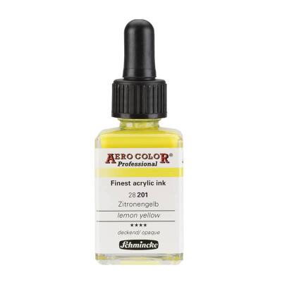 Schmincke Aero Color Akrilik Mürekkep 28 ml 201 Lemon Yellow - 1