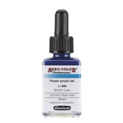 Schmincke Aero Color Akrilik Mürekkep 28 ml 405 Primary Blue Cyan - 1