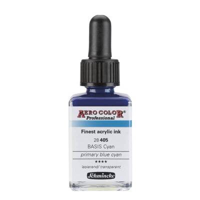 Schmincke Aero Color Akrilik Mürekkep 28 ml 405 Primary Blue Cyan - 1