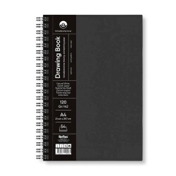 Schoellershammer Drawing Book Sert Kapak Spiralli Eskiz Defteri 120 gr A4 54 yp Black - 1
