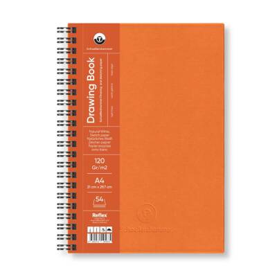Schoellershammer Drawing Book Sert Kapak Spiralli Eskiz Defteri 120 gr A4 54 yp Orange - 1