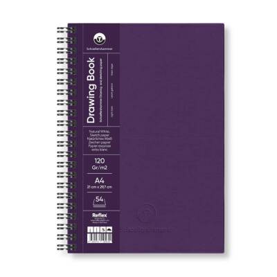 Schoellershammer Drawing Book Sert Kapak Spiralli Eskiz Defteri 120 gr A4 54 yp Purple - 1