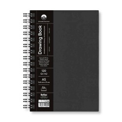 Schoellershammer Drawing Book Sert Kapak Spiralli Eskiz Defteri 120 gr A5 54 yp Black - 1