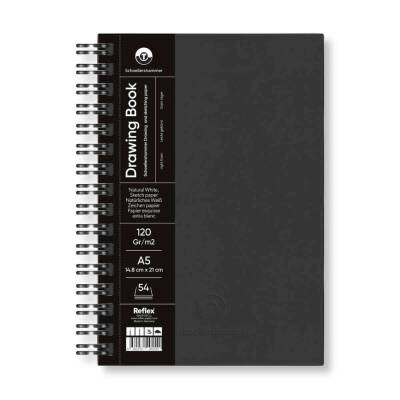 Schoellershammer Drawing Book Sert Kapak Spiralli Eskiz Defteri 120 gr A5 54 yp Black - 1
