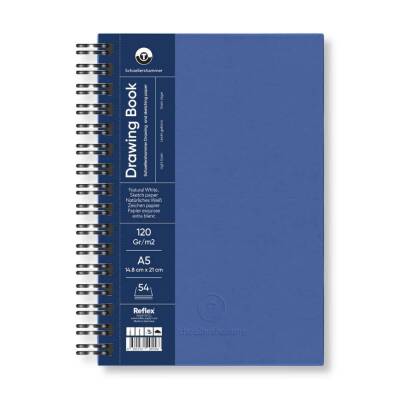 Schoellershammer Drawing Book Sert Kapak Spiralli Eskiz Defteri 120 gr A5 54 yp Blue - 1