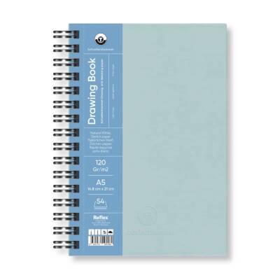 Schoellershammer Drawing Book Sert Kapak Spiralli Eskiz Defteri 120 gr A5 54 yp Light Blue - 1