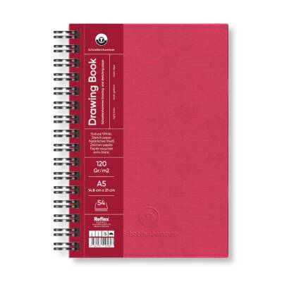 Schoellershammer Drawing Book Sert Kapak Spiralli Eskiz Defteri 120 gr A5 54 yp Ruby - 1