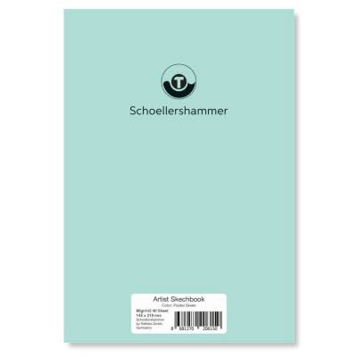 Schoellershammer Sketch Book Karton Kapaklı Eskiz Defteri 90 gr A5 30 yp Pastel Green - 1
