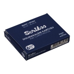 Scrikss Dolmakalem Kartuşu 6'lı Kutu Mavi/Siyah - Scrikss