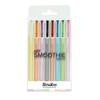 Scrikss Smoothie Jel Kalem 0.7mm 8 Renk Set - 1