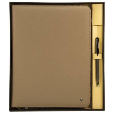 Scrikss Tablet Kılıfı + Touch Pen Tükenmez Kalem Bej DR8113-4 - 1