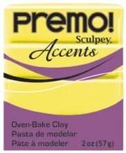 Sculpey Premo Accents Polimer Kil 57 gr 5046 Yellow Translucent - 1