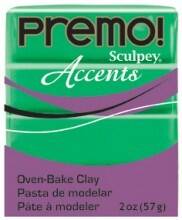 Sculpey Premo Accents Polimer Kil 57 gr 5048 Green Translucent - 1