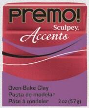 Sculpey Premo Accents Polimer Kil 57 gr 5051 Red Glitter - 1