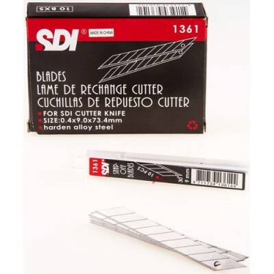 SDI 30 Derece Açılı Dar Maket Bıçağı Yedeği 9 mm 10'lu Paket - 1