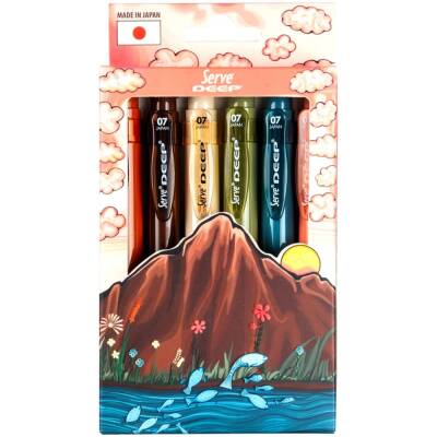 Serve Deep 0.7 mm Mekanik Kurşun Kalem Toprak Tonları 6'lı Set - 2